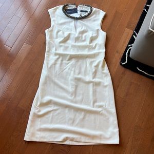 NWT Tommy Hilfiger white dress with key hold and beaded detail